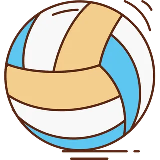 彩色排球简笔画