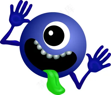 深蓝色笑脸另类图片