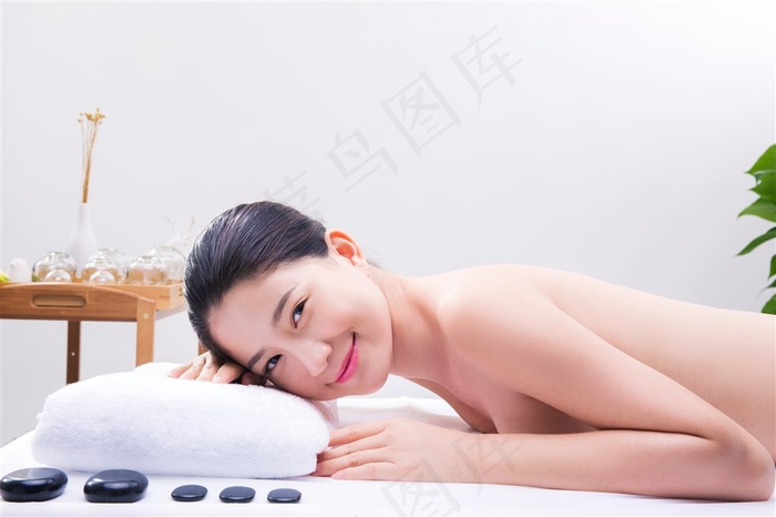 SPA美容养生的美女高清摄影图