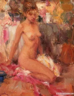 裸体女人高清油画风景画