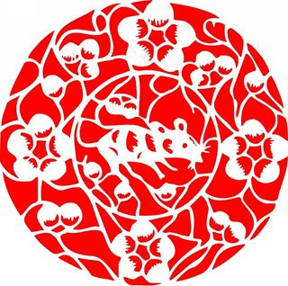 剪纸鼠生肖素材图片
