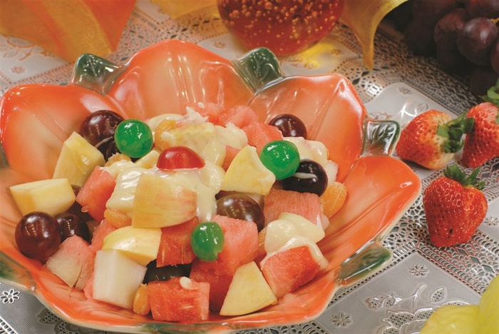 水果沙拉酒水美食素材图片