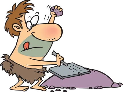 原始人卡通简笔