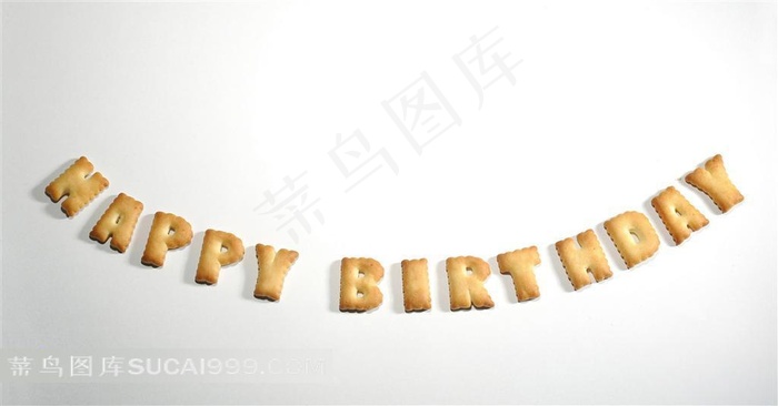 字母HAPPY BIRTHDAY饼干素材