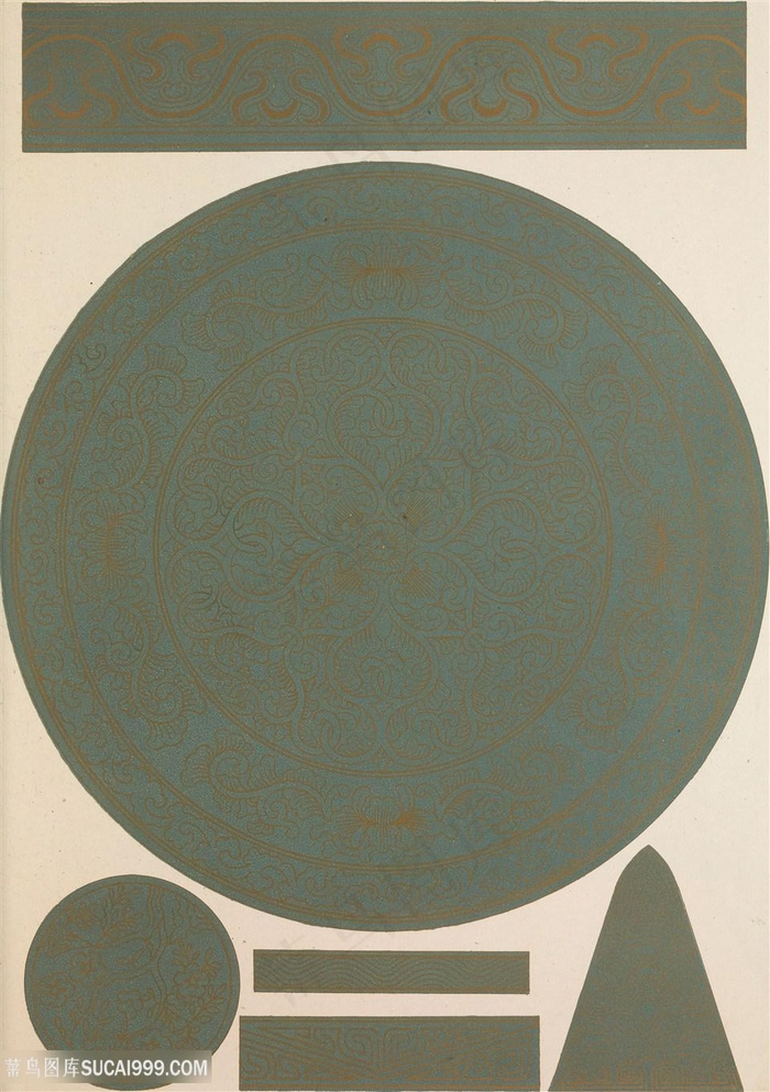 深邃深纹路中式传统纹样集锦中国风图片