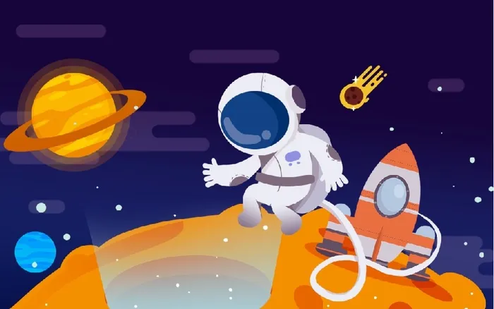 儿童卡通宇宙背景psd模版下载