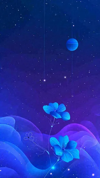 蓝紫色渐变星空科幻简约背景