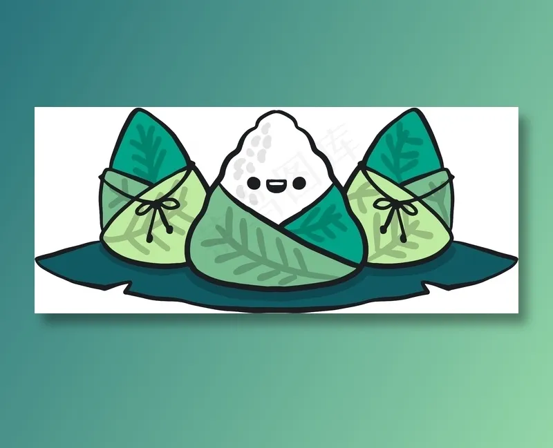 粽子 端午节 粽子海报模版ai矢量模版下载