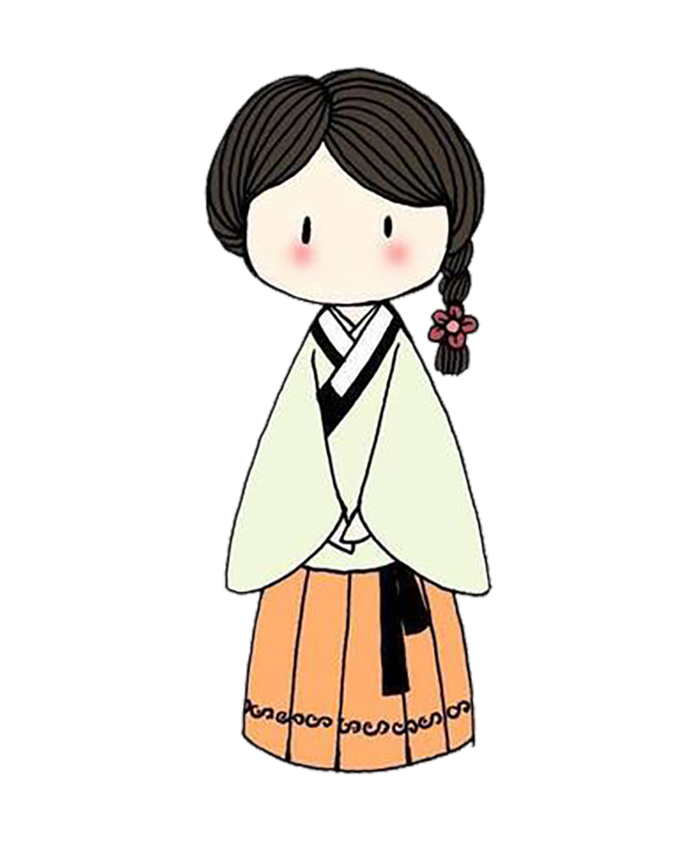 古典服饰女性卡通