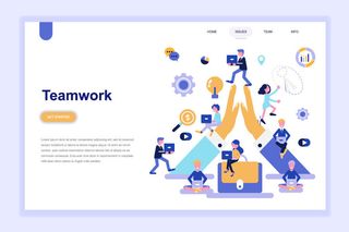 2.5D扁平化卡通商务办公科技感UI网页banner设计AI矢量EPS素材