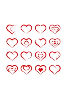 创意爱心图标矢量素材图片