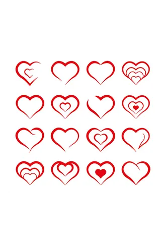 创意爱心图标矢量素材图片