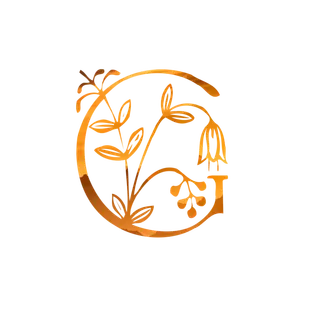 字母G金黄色插画海报