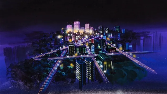 未来科幻城市卡通图