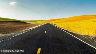 道路稻草壁纸风景画