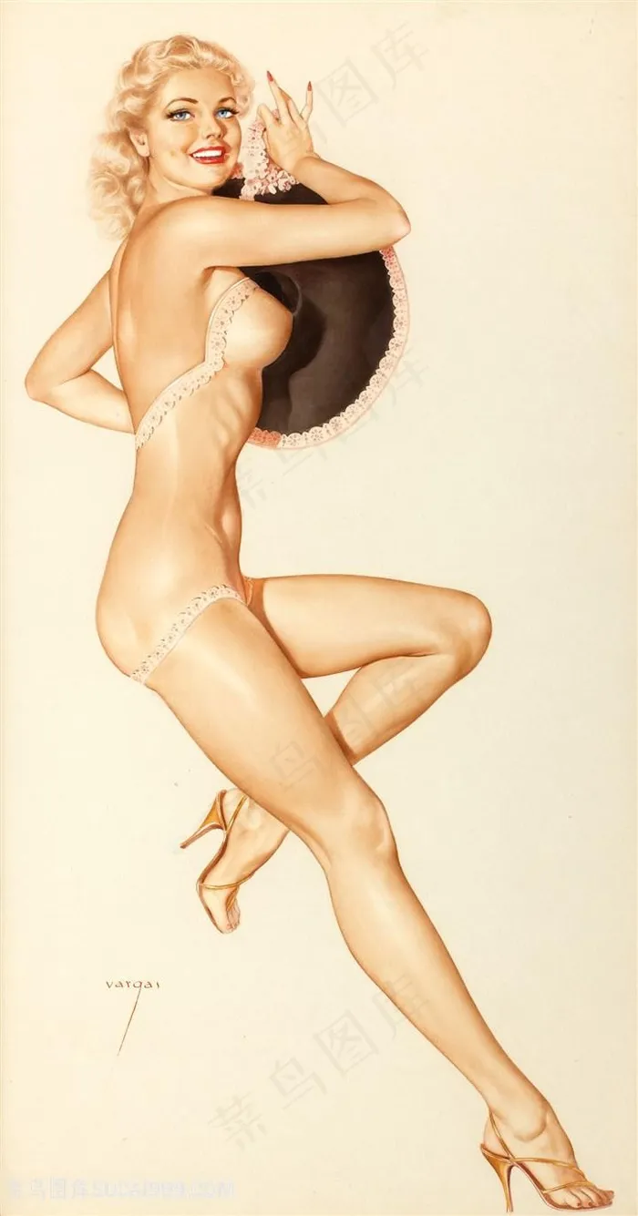 美人图性感美女高清插画