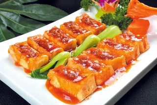 酱烧豆腐美食图片