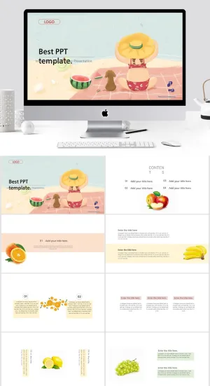 卡通儿童PPT模板预览图