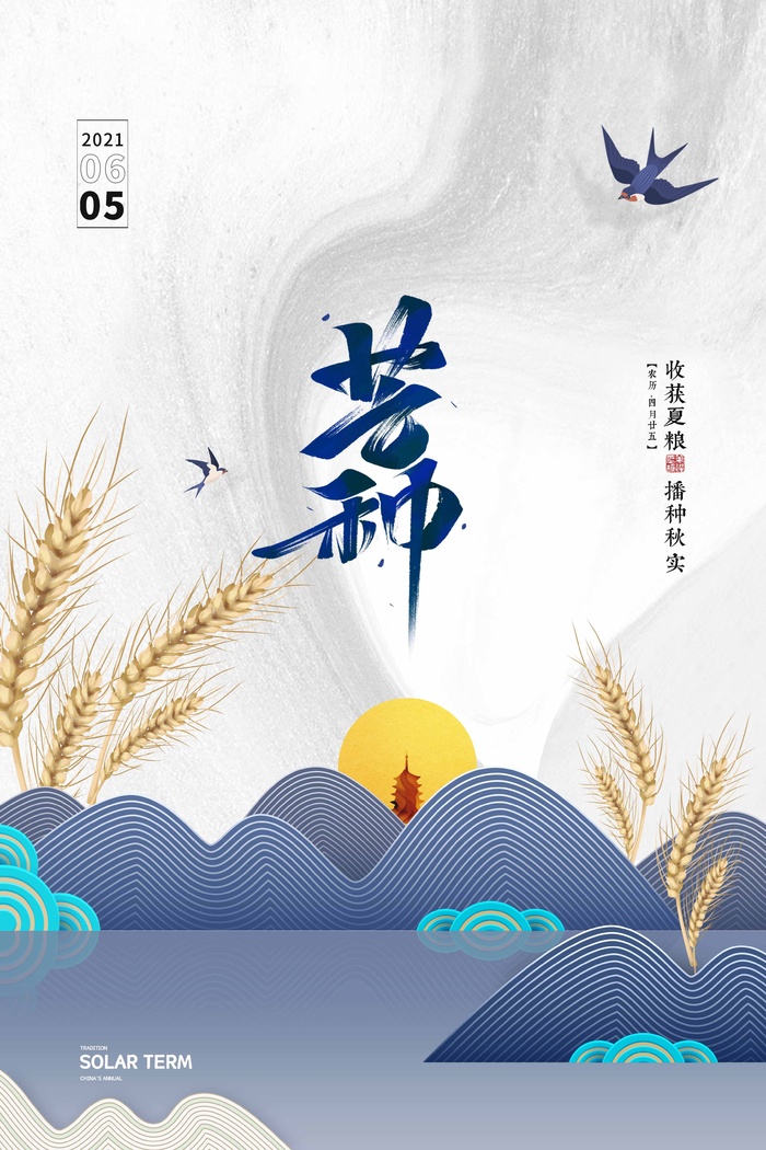 芒种 芒种宣传海报psd模版下载