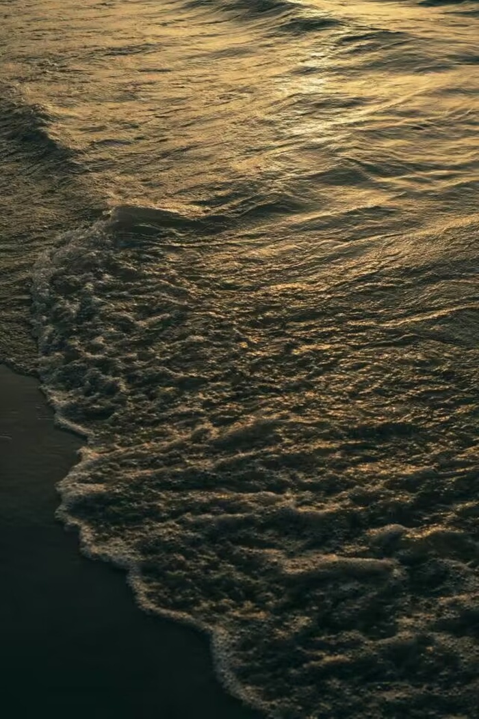 拍打在沙滩上的海浪