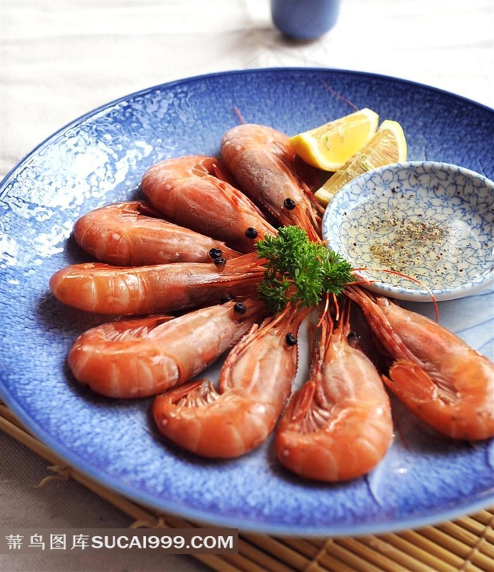 清蒸鲜虾美食图片