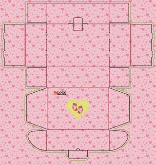 一体成型盒_盖前面外插_盒盖细节安全扣_盒底带卡扣_礼盒