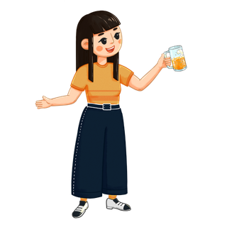 时尚啤酒节干杯庆祝人物元素插画 