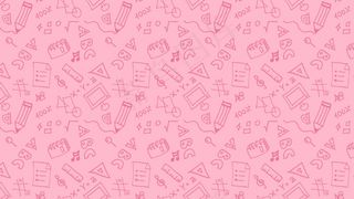 粉色卡通教育元素背景图片