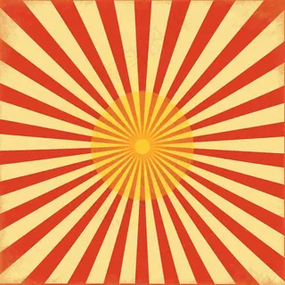 放射渐变绚丽，红黄色背景