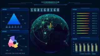 可视化大数据科技网页后台管理图表软件AI界面PSD模版素材源文件