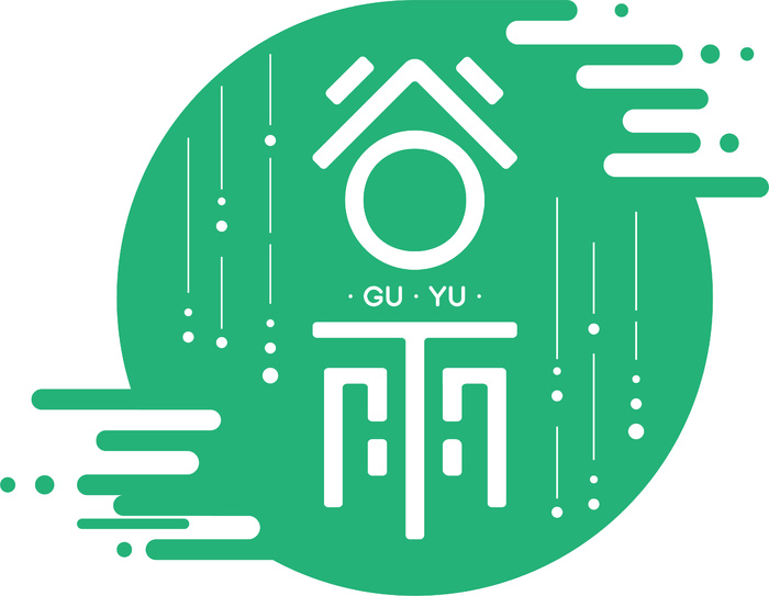 二十四节气谷雨艺术字体ai矢量模版下载