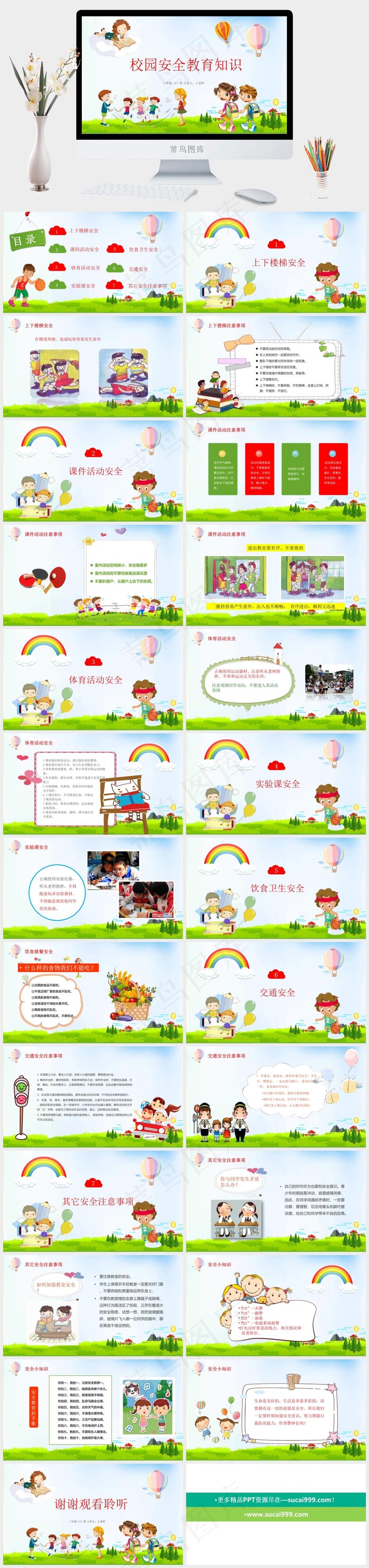 儿童安全教育ppt模板