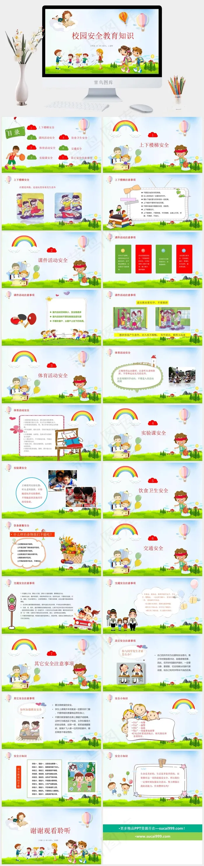 儿童安全教育ppt模板