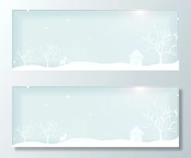 唯美小清新雪花冬天背景素材