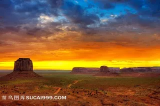 唯美的沙漠戈壁风景图片