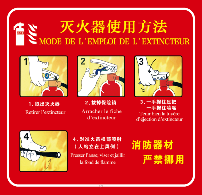 灭火器使用方法psd模版下载
