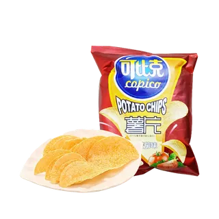 可比克番茄味薯片小吃超市商品白底图免抠实物摄影png格式图片透明底