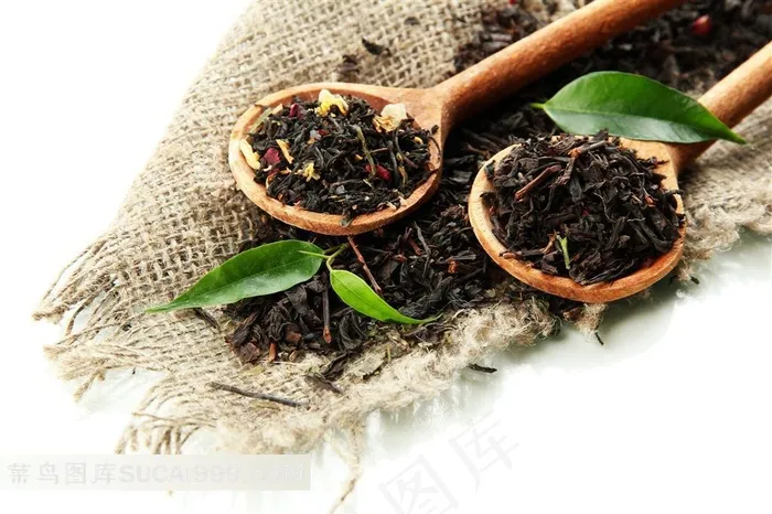麻袋上的茶叶