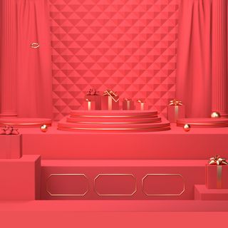 立体C4D场景电商首页主图直通车促销banner海报背景PSD素材