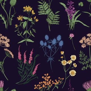 花卉唯美手绘花朵面料纹理手机壳布料面料印花服装矢量图案素材