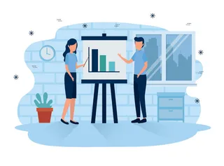 扁平化人物场景办公互联网等距ai矢量设计网页海报UI素材插画