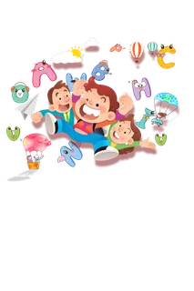 卡通 字母 手绘 儿童 教育