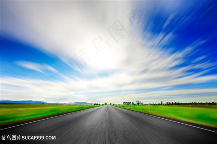 美丽的公路景色高清图片