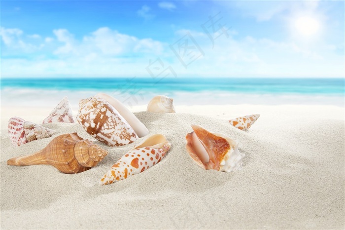 美丽的沙滩海滩景色素材