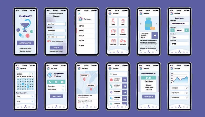 手机移动端整套APP交互UI界面套图作品集EPS矢量图设计素材eps,ai矢量模版下载
