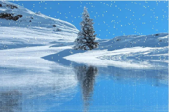 圣诞节冬天风景背景