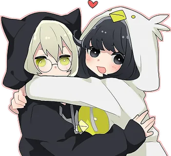 男孩女孩情侣素材人物卡通