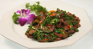 小炒腰筋（腰筋、韭菜）孜然、微辣