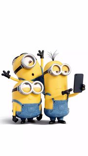 小黄人 自拍 插画 手绘