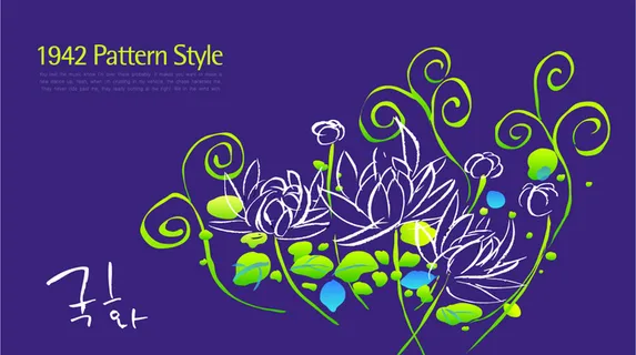 韩国风格花纹背景矢量素材手绘花纹背景底纹花边装饰